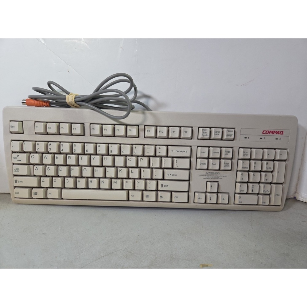 Vintage Compaq Ps/2 Keyboard Model 286220-003 Tested Works